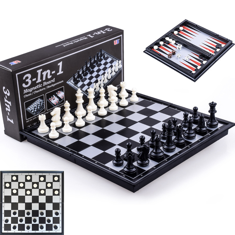 Board Game Vantage - Ajedrez magnético plegable, tablero de juego
