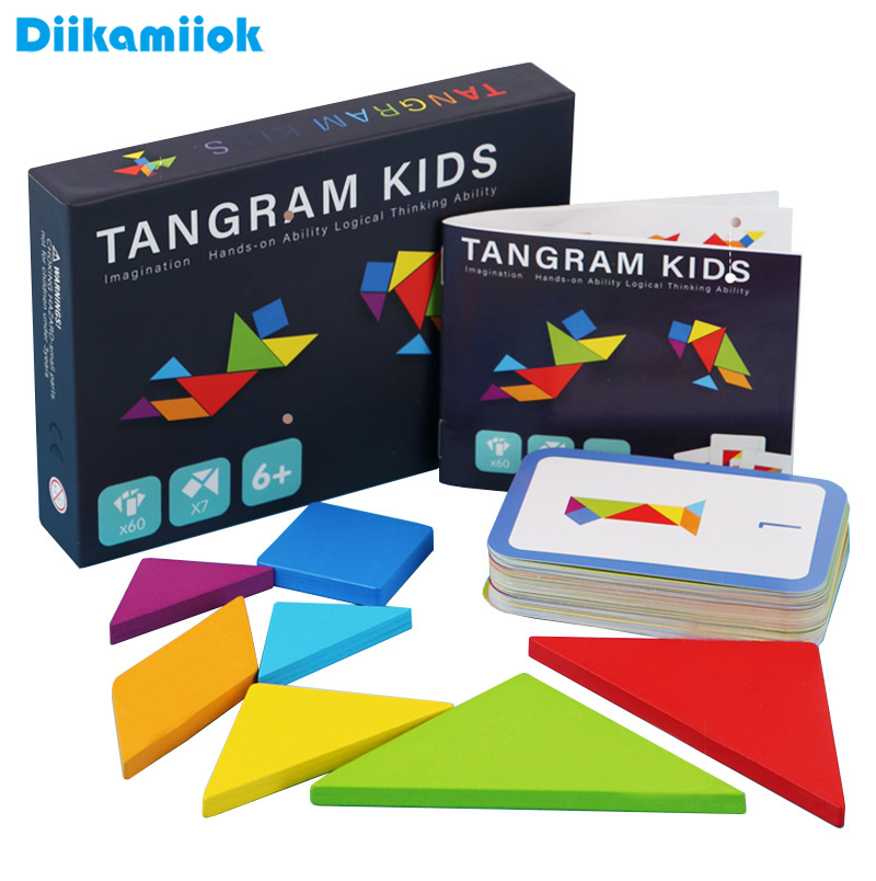 Board Game For 6 Years Old - Rompecabezas Tangram de madera, juegos de