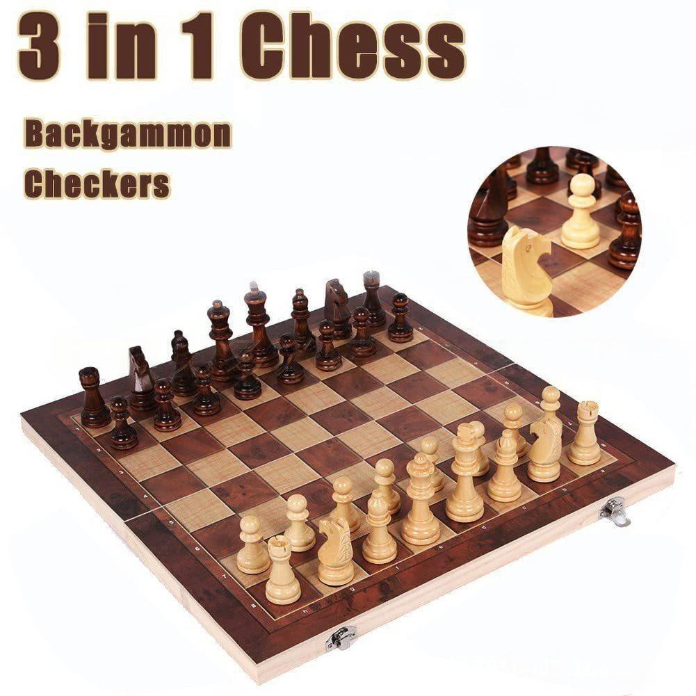 Magnetic Travel Chess - Juego de Ajedrez, Backgammon y Damas