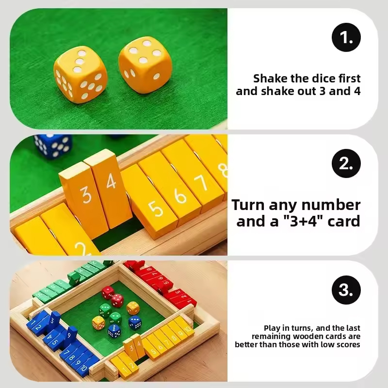 Juego de Mesa de Madera con Da - Board Game Flip 7 reseña y precio