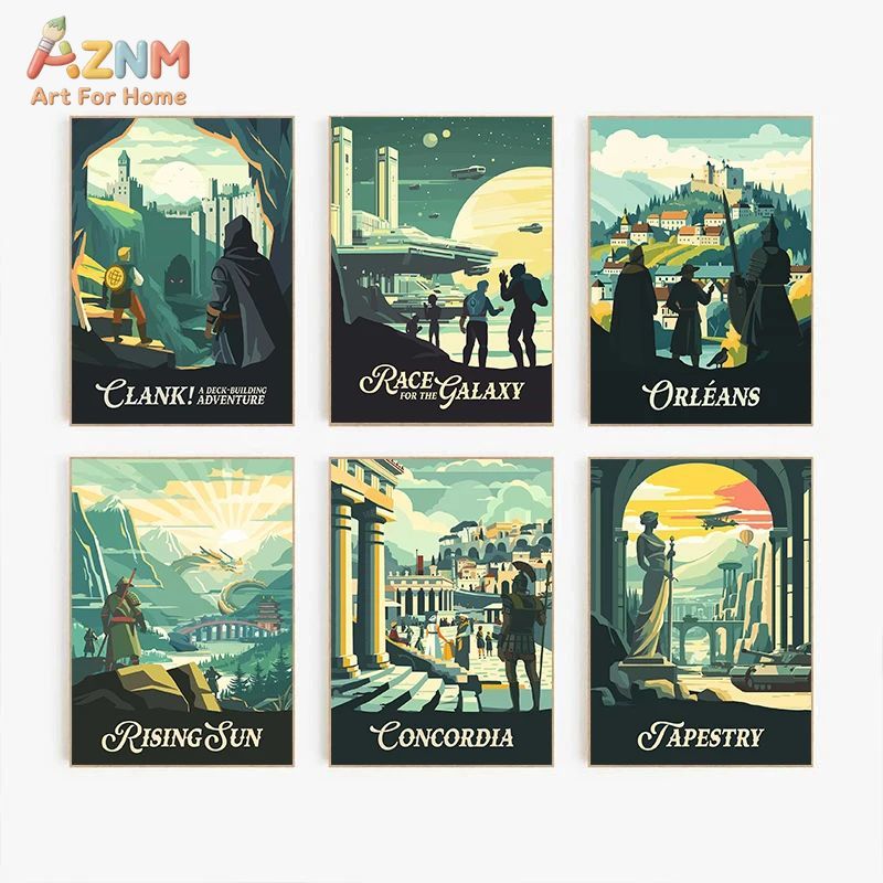 AZNM - Póster artístico retro  - Board Game Vantage reseña y precio